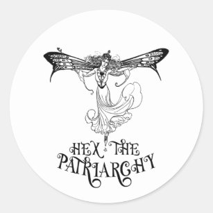 Sticker Rond Hex The Patriarchy Witchy