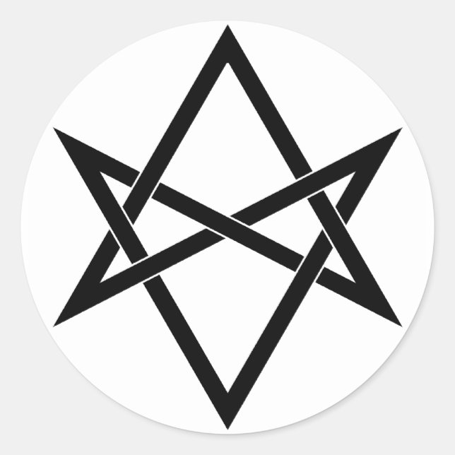 Sticker Rond Hexagram unicursale entrelacé (Devant)
