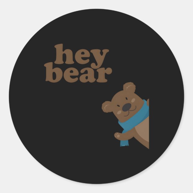 Sticker Rond Hey Ours (Devant)