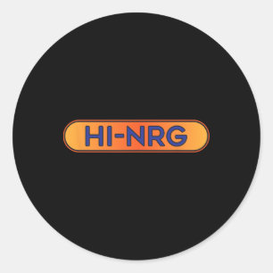 Sticker Rond Hi-nrg Disco Tee - Dance Club Party Vibes