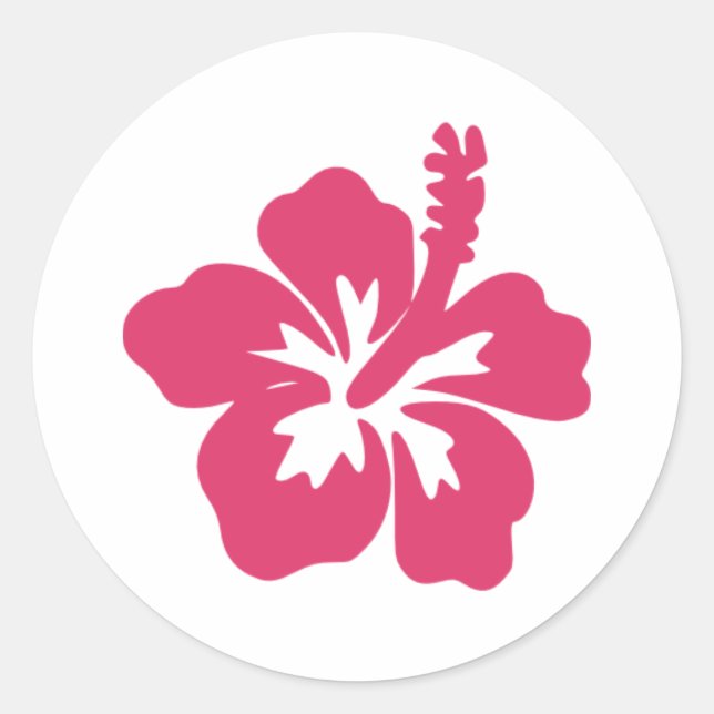 Sticker Rond Hibiscus (Devant)