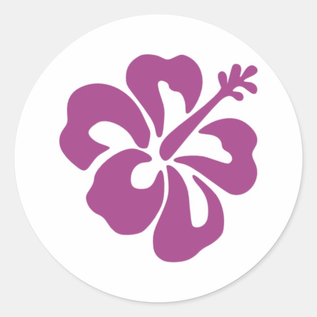 Sticker Rond Hibiscus (Devant)