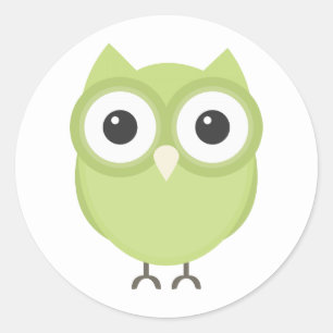 Sticker Rond Hibou
