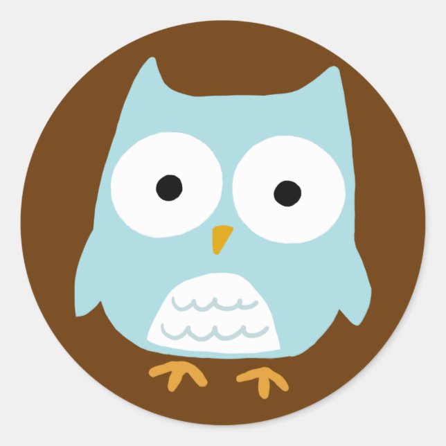 Sticker Rond Hibou (Devant)