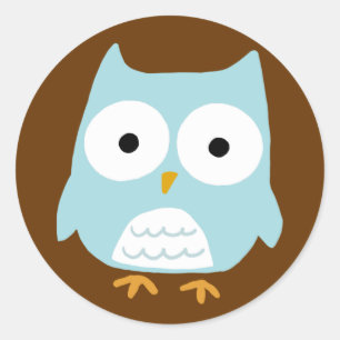 Sticker Rond Hibou