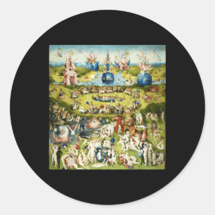 Sticker Rond Hieronymus Bosch Le Jardin De Ehly Delights