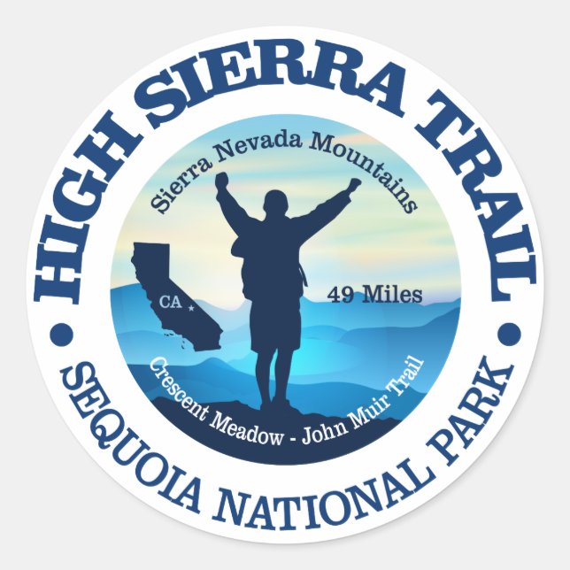 Sticker Rond High Sierra Trail (Devant)