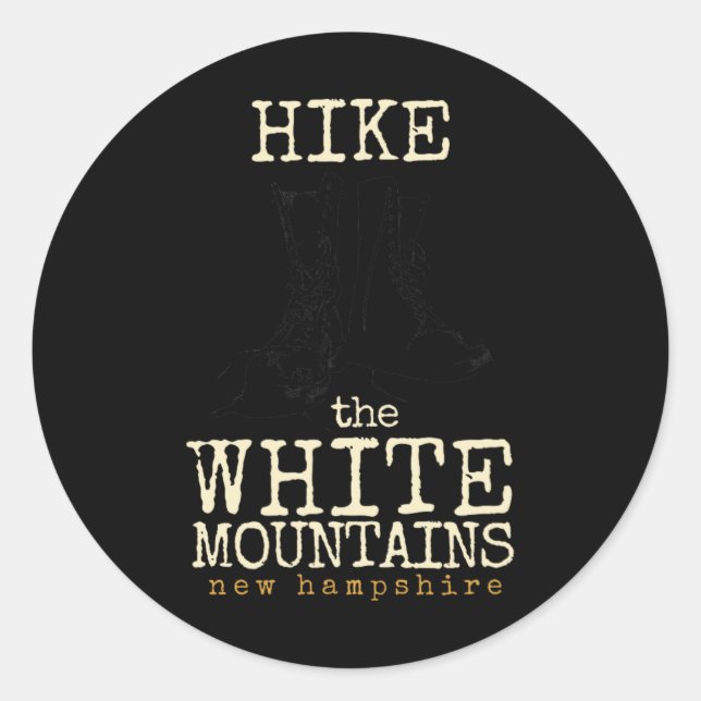 Sticker Rond Hike The White Mountains , New Hampshire Tee  (Devant)