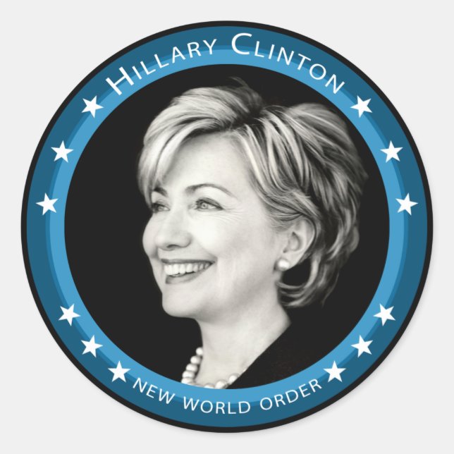 Sticker Rond hillary clinton 08. pittoresque. (Devant)