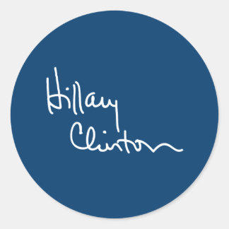 Sticker Rond Hillary Clinton Autograph (blanc) -.png