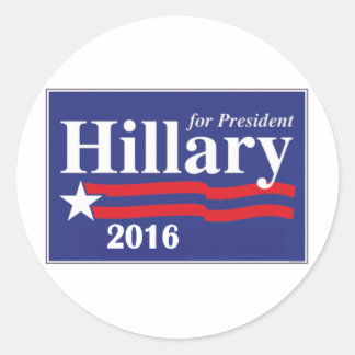 Sticker Rond Hillary Clinton pour le président 2016