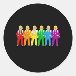 Sticker Rond Hillary Pantsuit Pride -