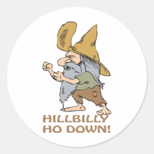 Sticker Rond HillBilly Ho Down