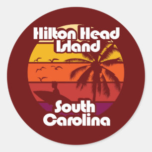 Sticker Rond Hilton Head Island Caroline du Sud