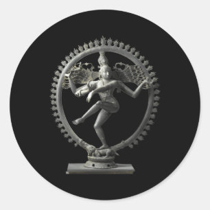 Sticker Rond Hindu Shiva Nataraja Dancing Statue Danse Natara