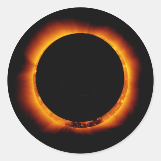 Sticker Rond Hinode observe une éclipse solaire annuelle (Devant)