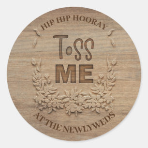 Sticker Rond Hip Hip Hooray Me Jette Aux Nouveaux Mariés