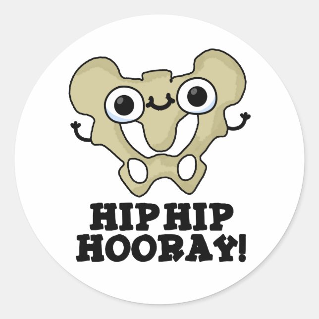 Sticker Rond Hip Hip Hop Funny Anatomy Pun (Devant)