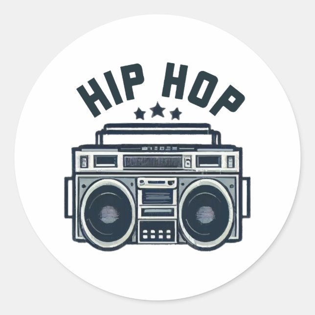 Sticker Rond Hip hop (Devant)