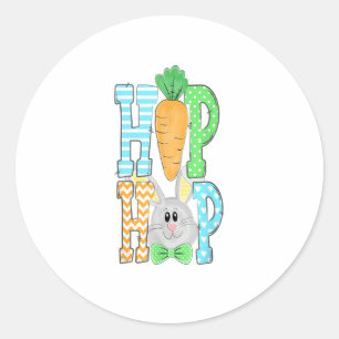 Sticker Rond Hip hop Bunny Lapin de Pâques Classique Lapin Aman