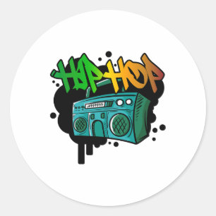 Sticker Rond Hip hop Dance Street Art Graffiti Spray Peinture D