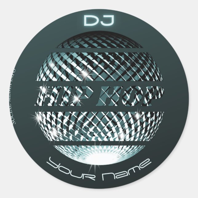 Sticker Rond Hiphop DJ Hip hop (Devant)