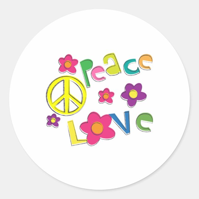 Sticker Rond hippie (Devant)