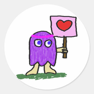 Sticker Rond Hippie Dippy Love