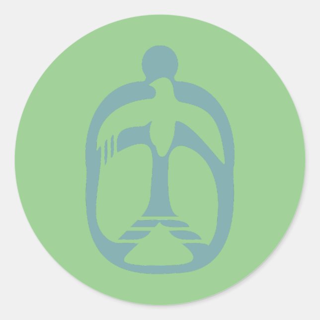 Sticker Rond HIPPIE ICON PEACE ver 2023 BY MASANSER (Devant)