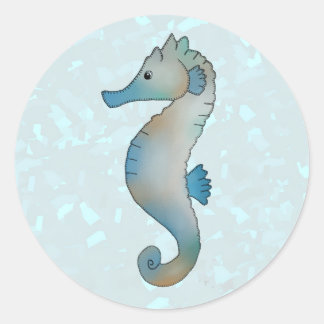 Sticker Rond hippocampe