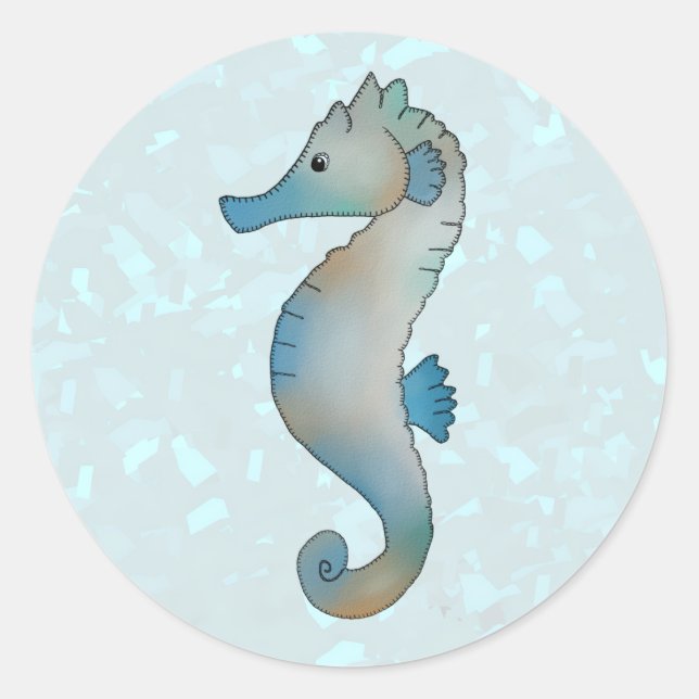 Sticker Rond hippocampe (Devant)