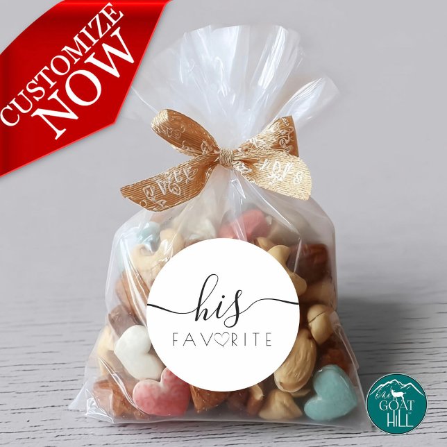 Sticker Rond His Favorite Favor Label (Créateur téléchargé)