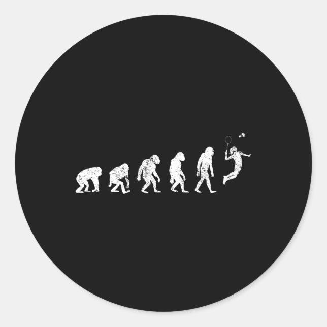 Sticker Rond Histoire De Badminton Lover Imprimer Drôle Badmint (Devant)