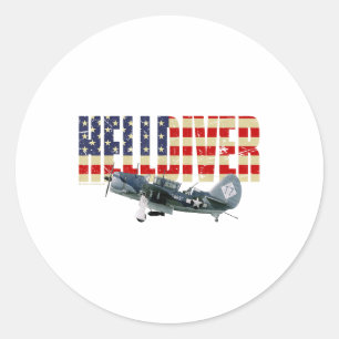 Sticker Rond Histoire De La Guerre Sb2C Helldiver Usa Dive Bomb