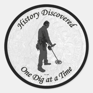 Sticker Rond Histoire Découverte YouTube canal thème autocollan