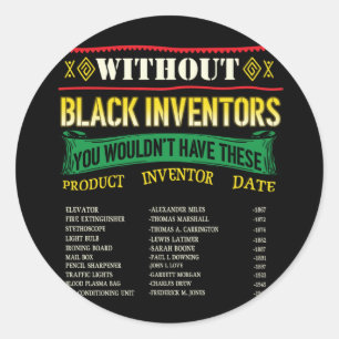 Sticker Rond Histoire Des Inventeurs Noirs Mois De L'Histoire D