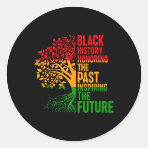 Sticker Rond Histoire des Noirs honorer le passé Inspirant Homm
