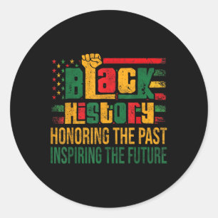 Sticker Rond Histoire des Noirs honorer le passé Inspirant Homm