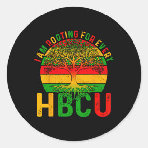 Sticker Rond Histoire des Noirs Je soutiens chaque homme de Hbc