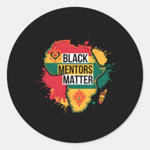 Sticker Rond Histoire des Noirs Mois Mentors Problème Afrique A
