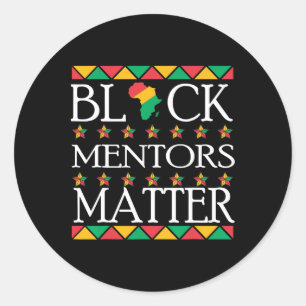 Sticker Rond Histoire des Noirs Mois Mentors Problème Amérique