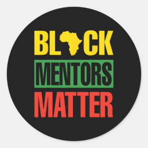 Sticker Rond Histoire des Noirs Mois Mentors Problème Amérique 