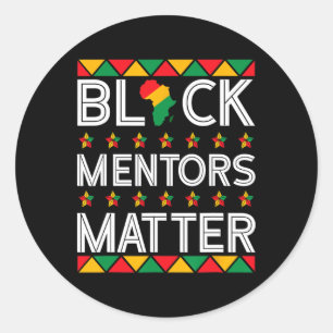 Sticker Rond Histoire des Noirs Mois Mentors Problème Amérique