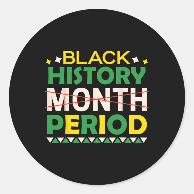 Sticker Rond Histoire des Noirs Mois Période Histoire des Noirs (Devant)