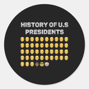 Sticker Rond Histoire des présidents américains Compte patrioti