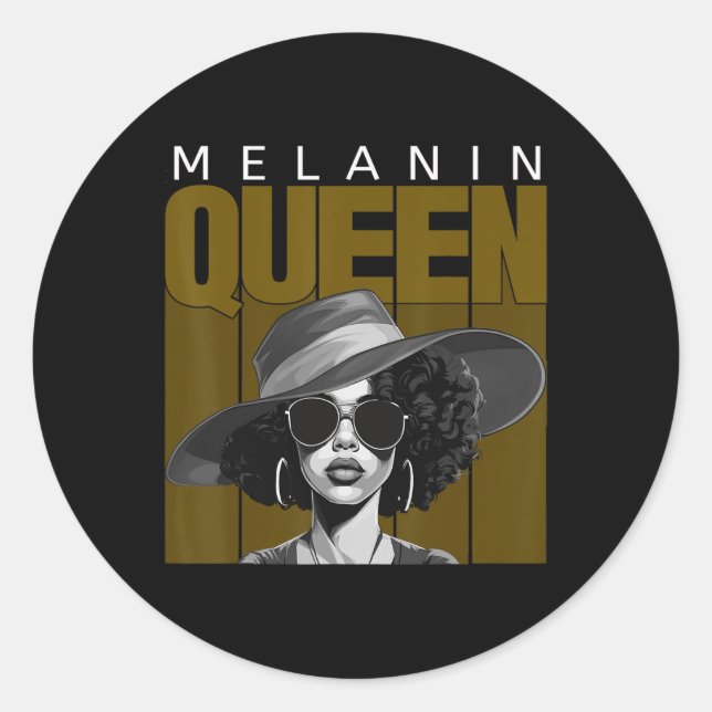 Sticker Rond Histoire noire afro-américaine - JunetDix Melani (Devant)
