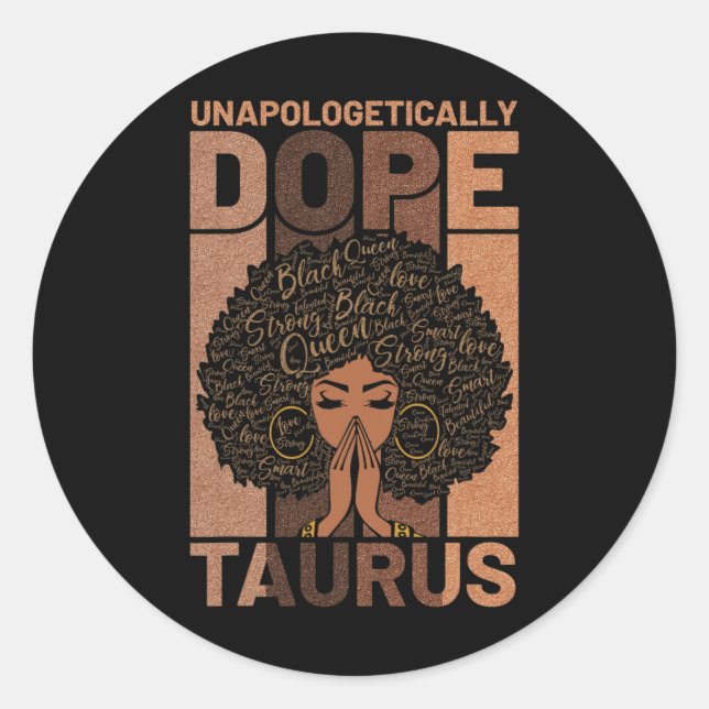 Sticker Rond Histoire noire Drogue sans apologisme Taurus Melan (Devant)