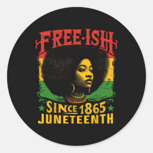 Sticker Rond Histoire noire franche Junetdix Liberté Emancipa