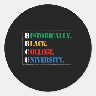 Sticker Rond Histoire Noire Hbcu Historiquement Black College E