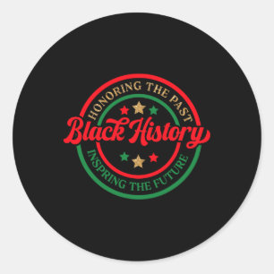 Sticker Rond Histoire noire honorant le passé inspirant l'aveni